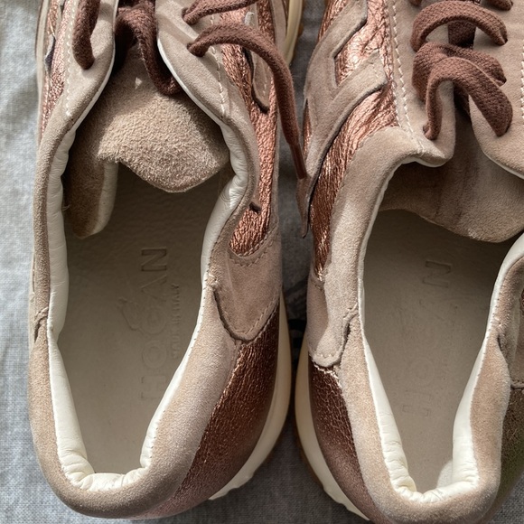Hogan copper leather sneakers Size 9 1/2 - Picture 3 of 8